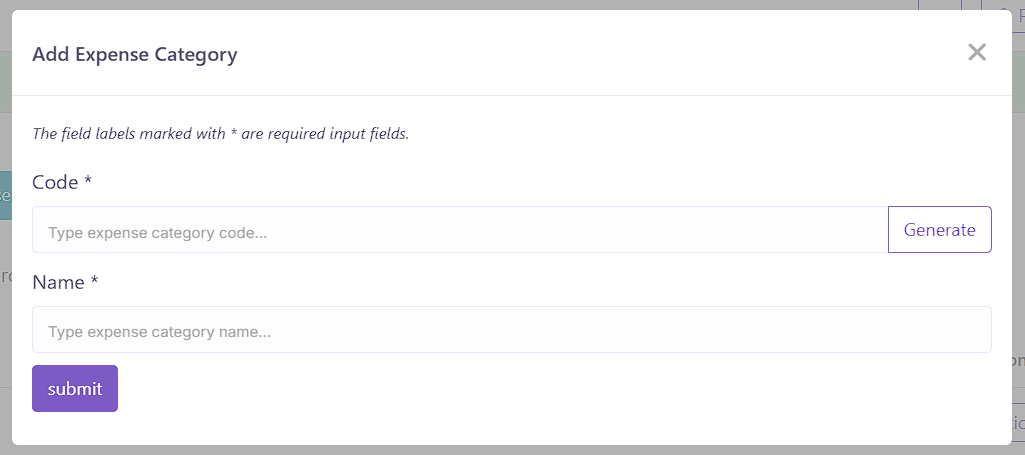 Add Expense Category